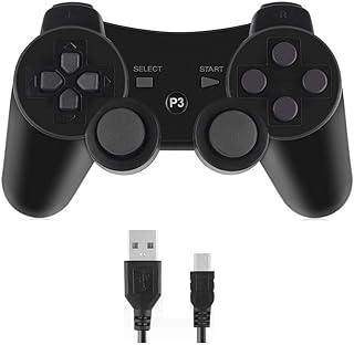 PS3 Controller, PS3 Controller Wireless, Double Shock PS3 Controller，Remote Control Joystick Joypad for Playstation 3,The ...