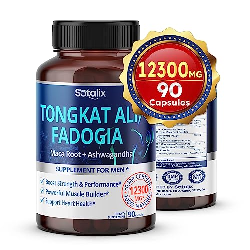 Premium Tongkat Ali 200:1 Extract (Longjack) 4780mg Ultra Potency with Maca Root Ginseng Tribulus Terrestris Ashwagandha - High Strength For Men Women-90 day supply (90 Count (Pack of 1))
