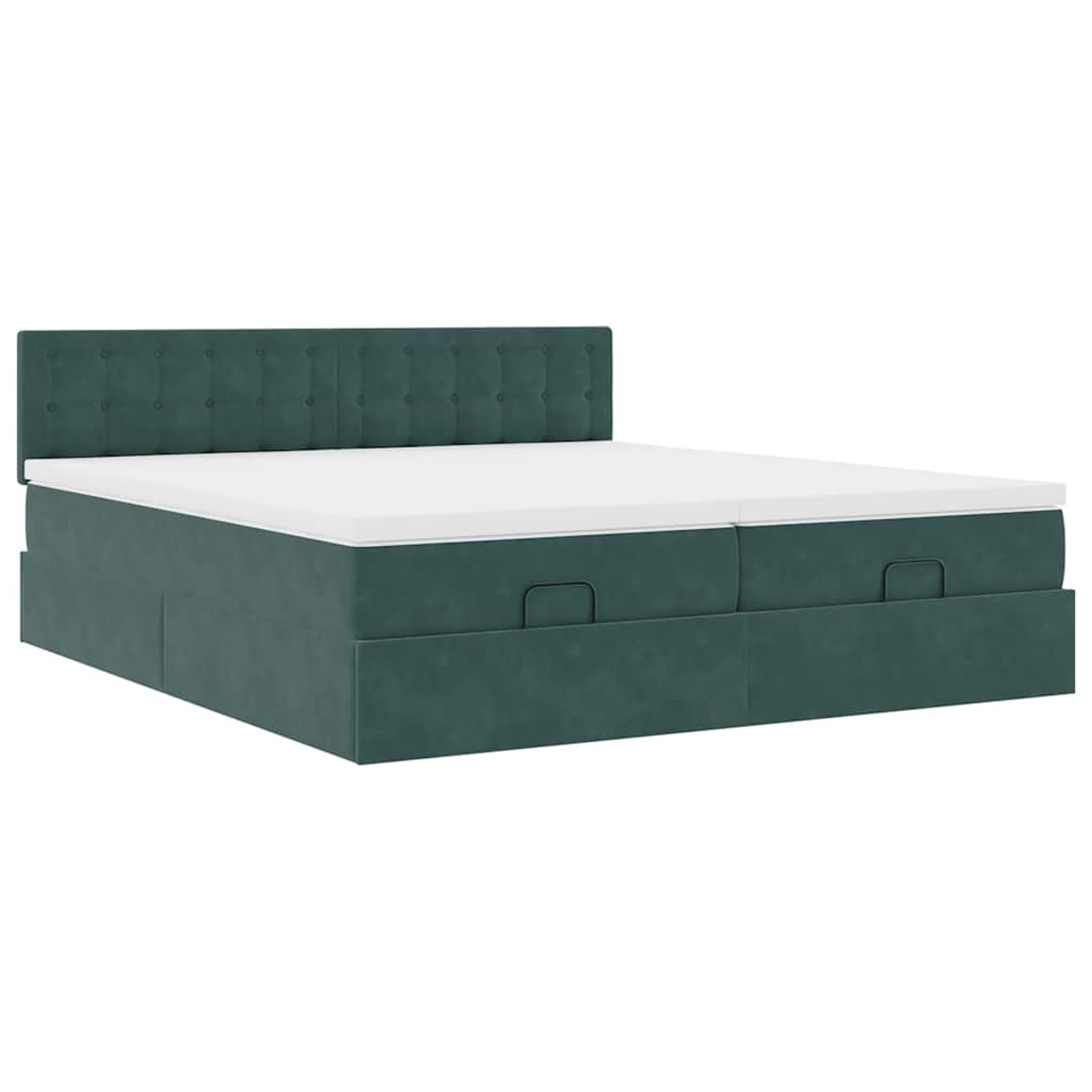 Gecheer Cama Otomana con Almacenamiento y Colchón de Resortes Encajados, Tela de Terciopelo, Luces LED, para Dormitorio y Descanso