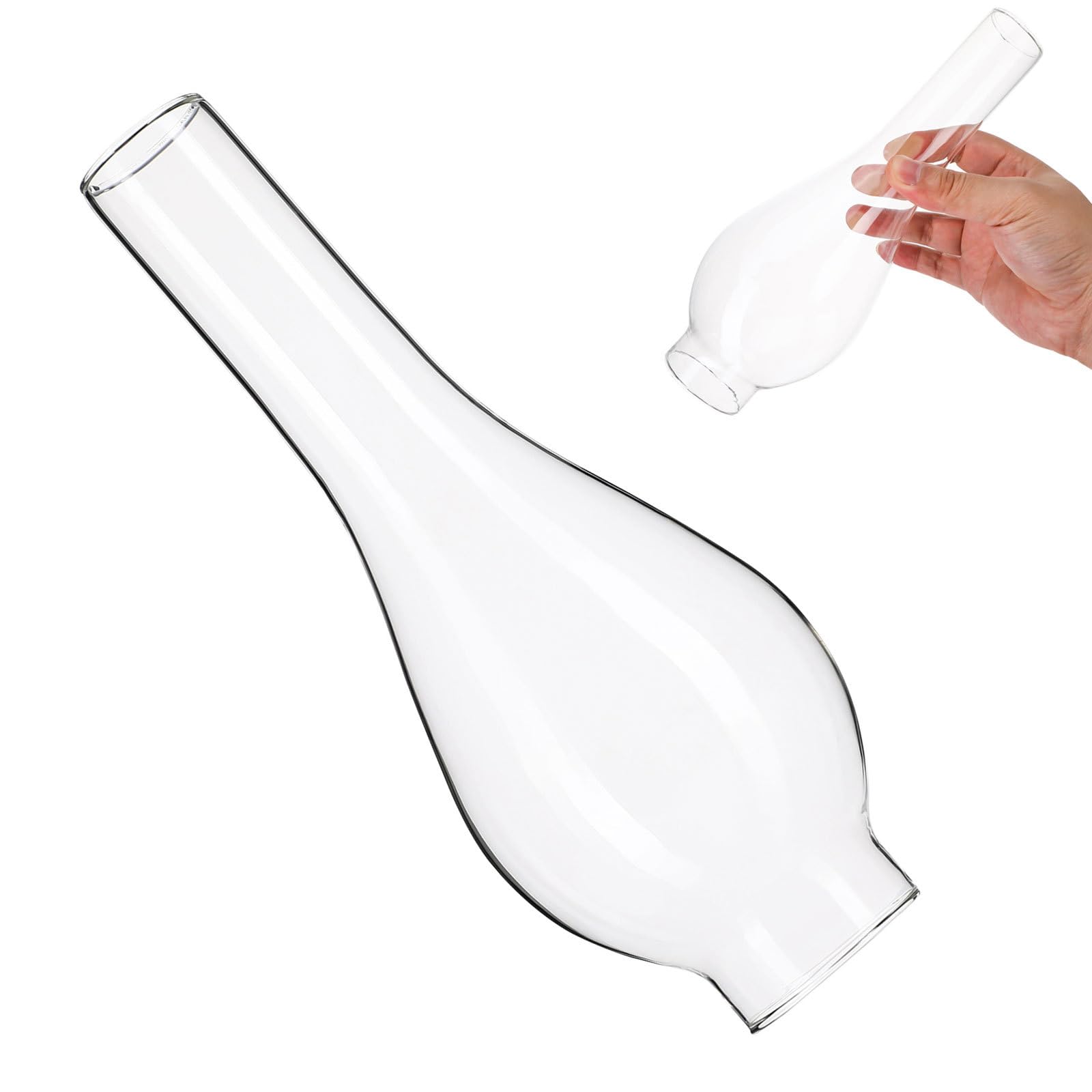 VILLFUL Oil Lamp Chimney Replacement Glass Shade 5Cm Diameter 24.5Cm Long 38 Holes Nostalgic Design for Home Decoration