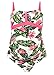 Produktbild Herzmutter Umstands-Tankini-Schwangerschafts-Bademode - Zweiteiler-Badeanzug für Schwangere - Bandeau-Tankini-Set - Streifen-Muster-Punkte - Übergrößen - UV-Schutz 50-7000 (Tropical, M, alt)