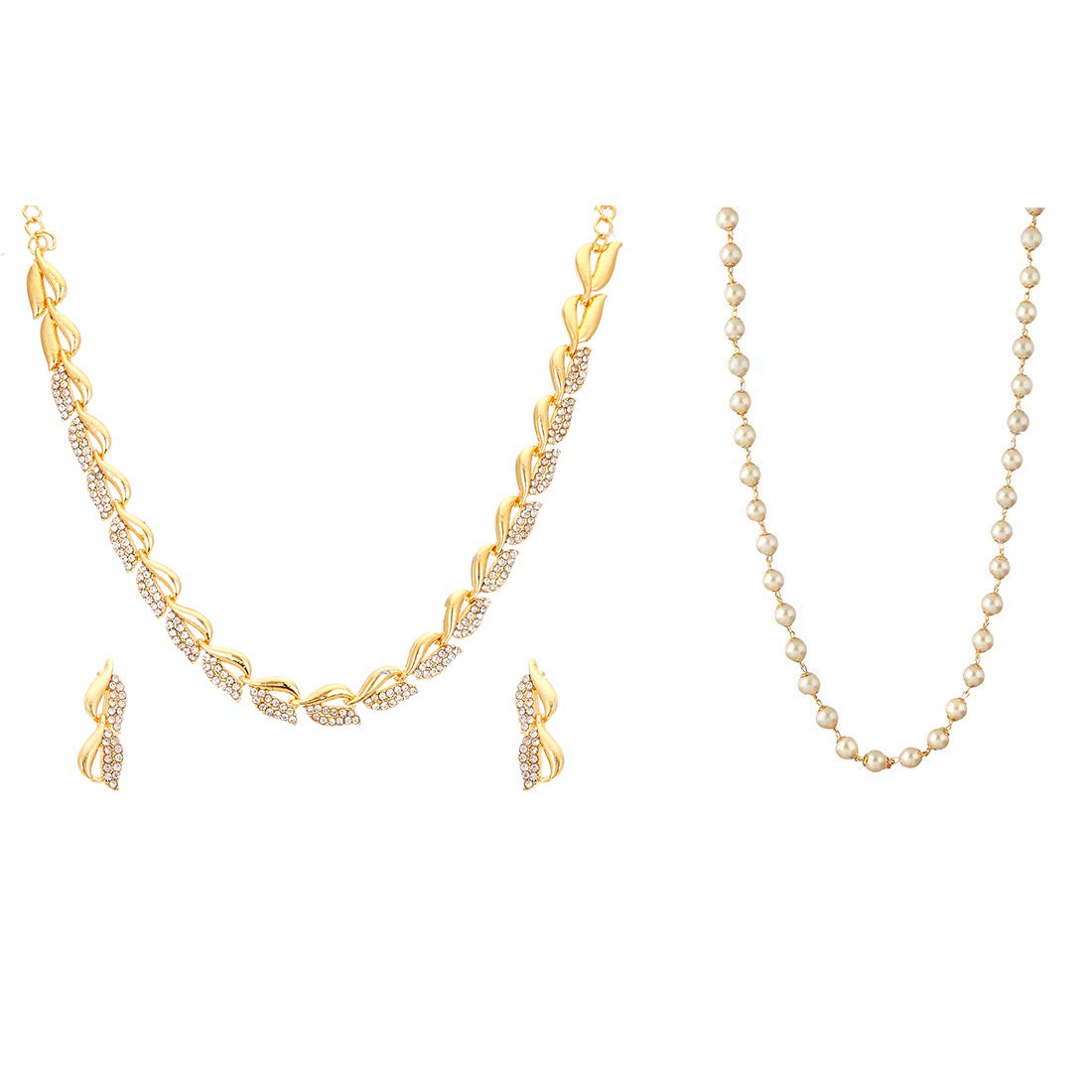 ZENEME Jewellery Sets for Women Gold Plated Necklace Jewellery Set with Earrings for Girls & Women (Combo) (B07KVDDGLN) Amazon Price History, Amazon Price Tracker