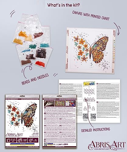 Kit broderie perles débutant réussir son premier canevas papillon - 4