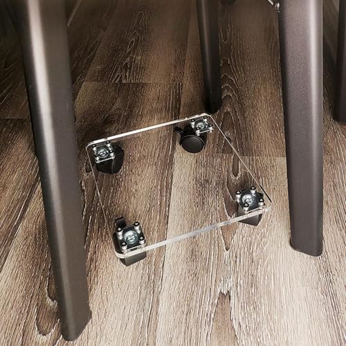 Rouleaux pour plantes avec support carré acrylique transparent roulettes pot