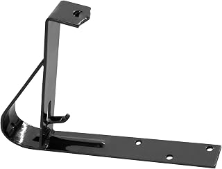 Schneefangstütze für Dach, Schneefanghalter 155 mm Typ U | korrosionsbeständige, feuerverzinkte Halterung; zur Befestigung von Schneefanggittern; Schwarz