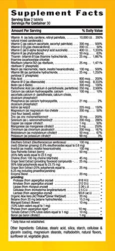 Country Life Max For Men, Multivitamin & Mineral Complex, Iron-Free, Vegetarian Tablets, 60 Count, Certified Gluten Free, Certified Vegetarian #TOP1