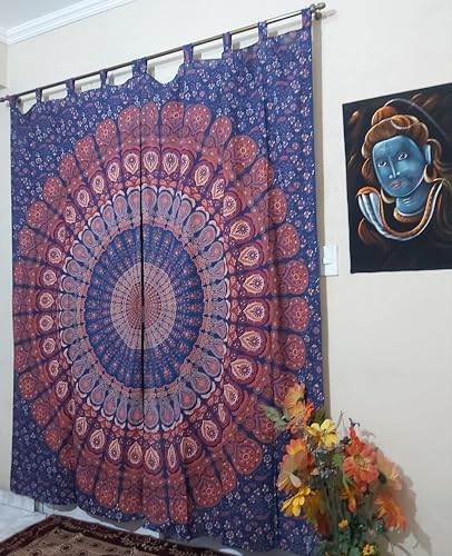 Cortina Tecido Indiana Manta Painel Decoração Mandala Boho Chic Hippie Algodão Ioga Yoga Jardim Quar