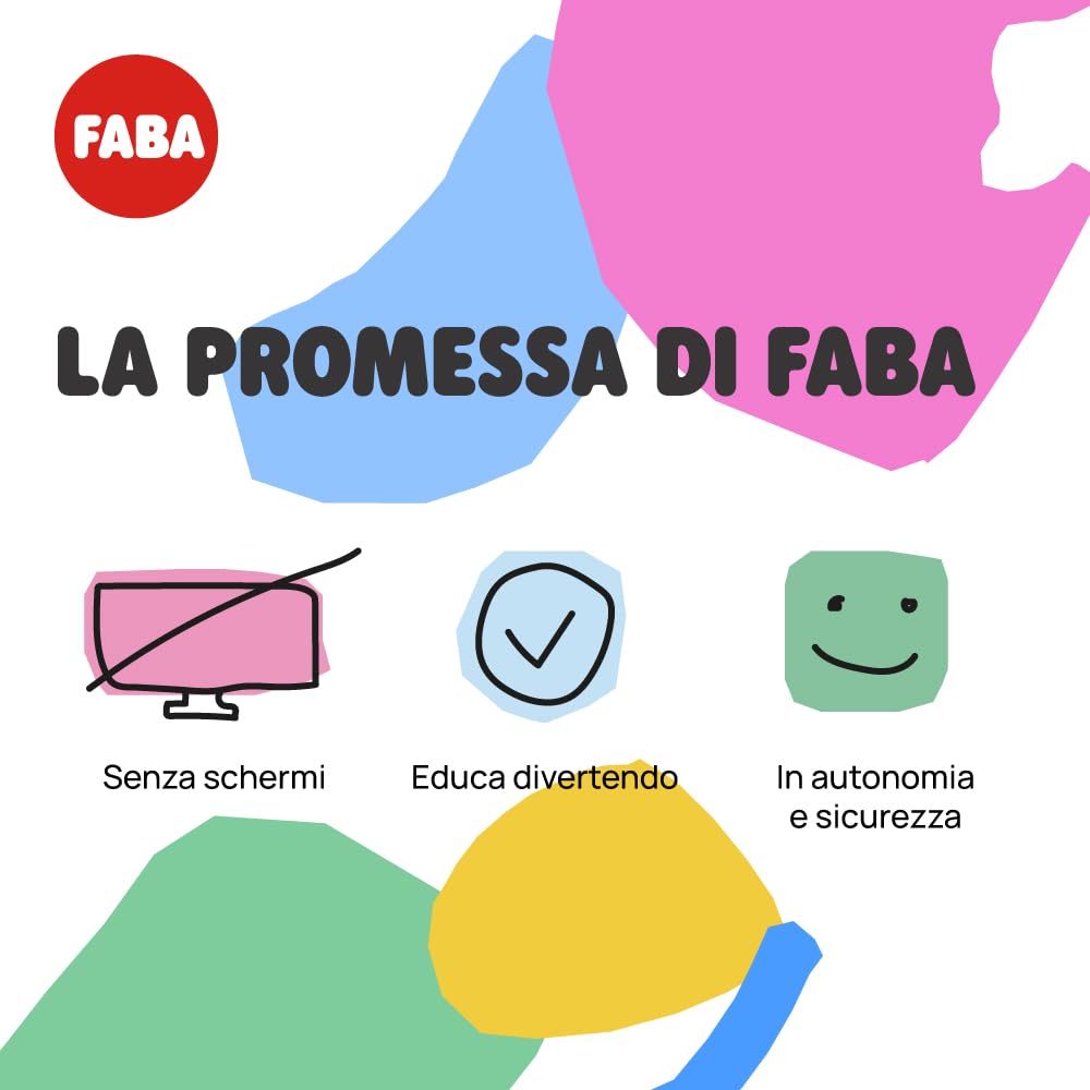 FABA - Opowiadacz historii – pudełko audio z figurką dźwiękową Ele, słoń" – zabawka edukacyjna, wersja włoska, dla dzieci w wieku od 0 do 6 lat