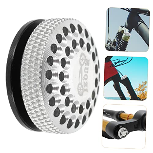 Besportble Tire Air Cap Bicycle Fork Cover Tire Air Caps Suspension Fork Cover Bike Fork Lid Front Fork Convenient Bike Replacement Bike Accessory Bicycles Supply Aluminum Alloy Silver Stem #TOP1
