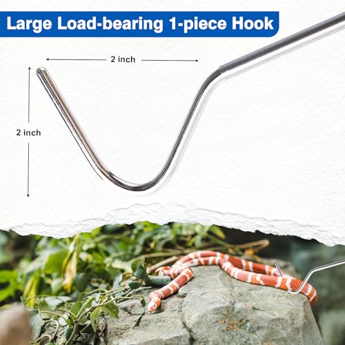 Image of CHANGE MOORE 28 inch Snake Hook Stainless Steel Snake Stick, 1pc Telescopic Snake Tongs Snake & Reptile Hook Retractable Catching Snake Handling Tool, Snake Hook for Ball Python Black