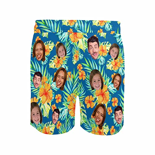 Custom Face Mens Swim Trunks Quick Dry Funny Beach Board Shorts for Men3
