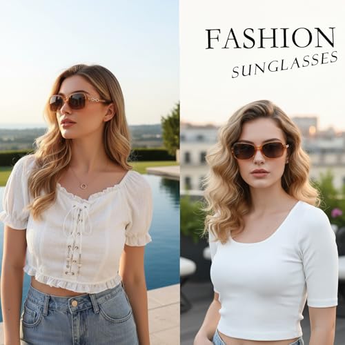 Image of SIPHEW Women's Polarized Sunglasses w UV400 Protection,Classic Sun Glasses | Vintage Sunnies,Wraparound Shade,Lightweight & Comfortable,Big Sunnies eyewear,Driving,Outdoors