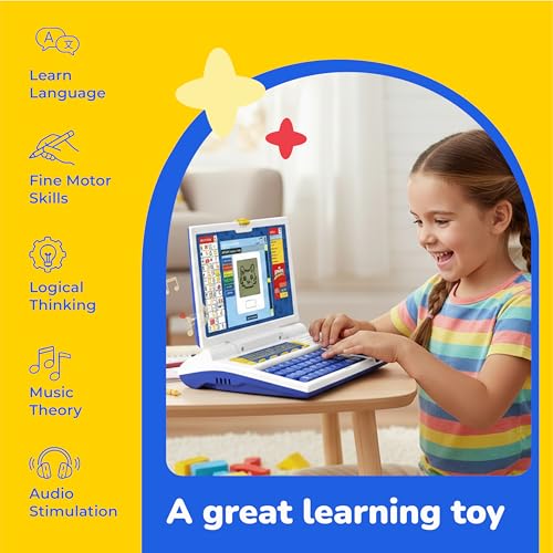 Image of Lifelong Educational Laptop for Kids 2-5 Years | 20-in-1 Fun Learning Modes with Music | AA Battery Operated with Mouse | Computer Toy with Alphabets, Words, Games & More | Playful Gift for Kids