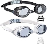 Viyol Lot de 2 paires de lunettes de natation en silicone anti-buée...