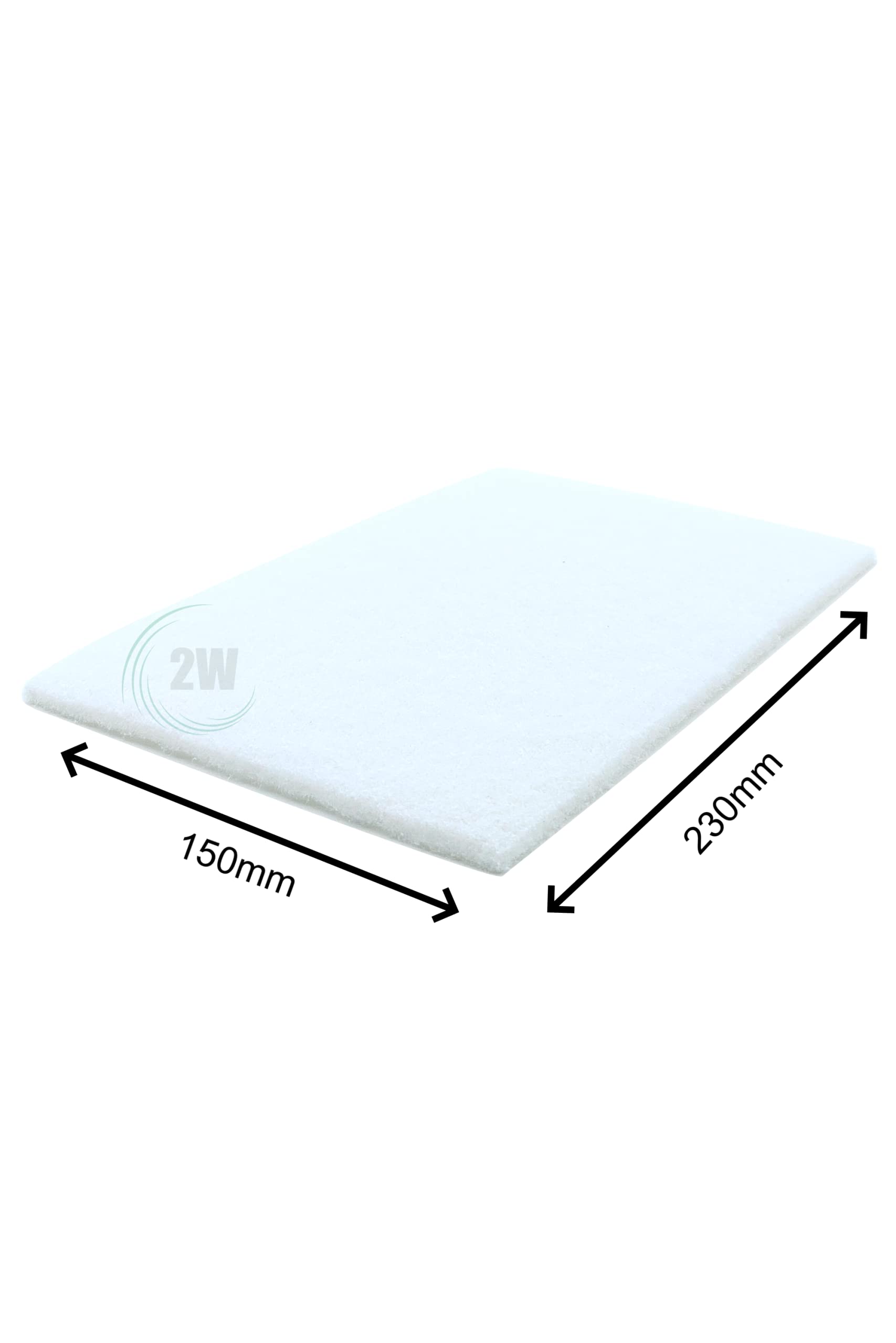 2W P4000 P4000 - Hoja de fieltro abrasivo (150 x 230 mm, 5 unidades), color blanco
