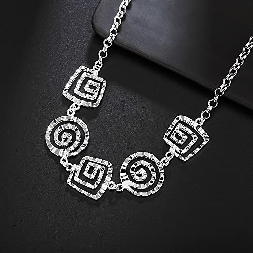 Collier pendentif rond pour mariage et anniversaire de 18 pouces
