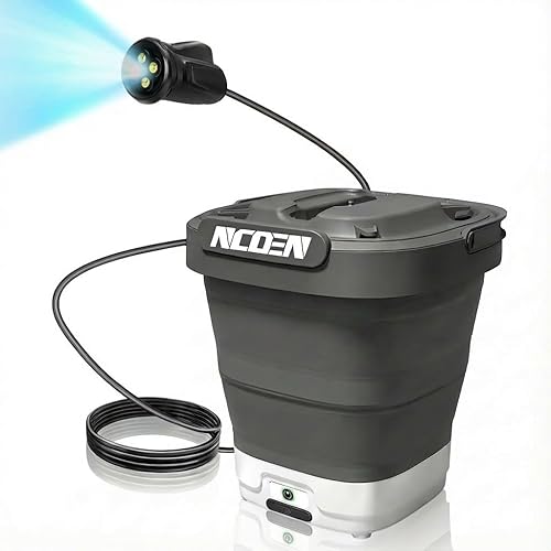 Miniatura 9 de Lavadora a presión eléctrica portátil con tanque de 3.2 galones, boquillas 4 en 1, lavadora a presión inalámbrica plegable para apartamentos sin