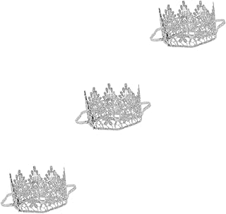 Toyvian 3 Peças Tiara De Coroa Infantil Gorro De Bebê Menino Laços De Cabelo De Bebê Tiara De Princesa Tiara De Aniversário Mini Tecido Tiara De Coroa De Bebê Adereço De Foto