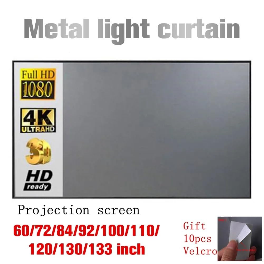 Ekran Ekrany projekcyjne Tkanina projektora 4k HD Składana tkanina projektora 16/9 Kino domowe Kurtyna ekranowa projekcji anty-światła
