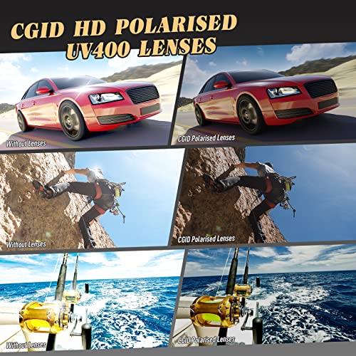 Image of CGID Polarized Sunglasses Men Womens Pilot Style Mirrored Shades UV400 GA61