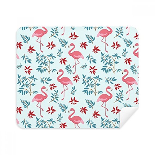 Chiffon de nettoyage en suède pour écran et lunettes avec motif flamingo tropical 2pcs