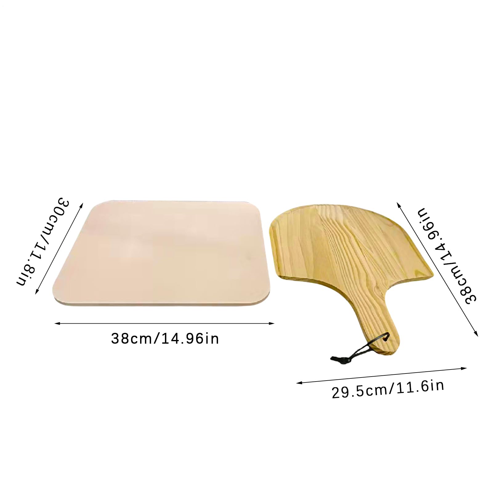 Quadratischer Pizzastein aus Cordierit: kompatibel mit Elektroöfen und | Grills, Backzubehör für Pizza, Brot und Haushaltskuchen, 38 x 30 cm, hitzebeständiges Design reduziert Ho