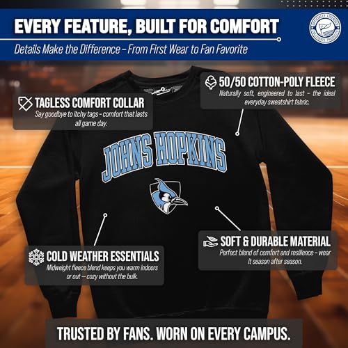 Image of NCAA College Sweatshirt Fleece Crewneck Pullover for Men and Women | Officially licensed NCAA college gameday crewneck pullover - 9 oz fleece lined sweatshirt with arch and logo design