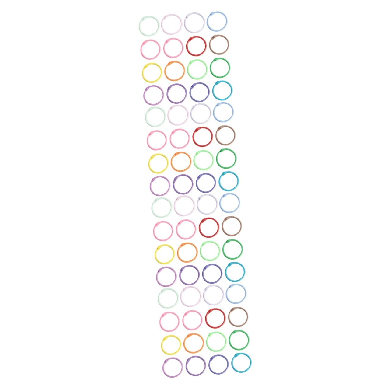 Uonlytech 4 Set Tortale Ad Anello Di Raccoglitore Portachiavi Ad Anelli Divisi Chiave Mini Colore Keychain Anelli Portachiavi Con Inossidabile Anelli Di Legante Colorato Metallo 60 Pezzi * 4
