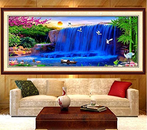 Diamond Painting Cascade Bleue 5D Idée Cadeau Créative pour Passionnés de DIY - 2