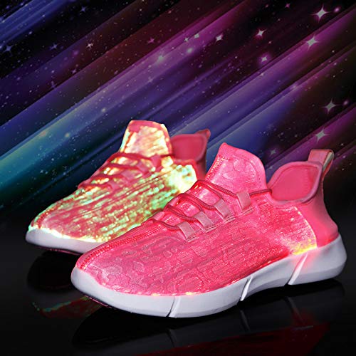 Faxiang Fiber Optic Led Shoes Light Up Usb Charging Flashing Luminous Shoes Unisex #TOP5