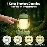 Kids Lantern with 4 Color Dimmable & 1200mAh USB-C, Butterfly Night Lights for Bedroom, Indoor Outdoor Adventures & Emergency Use Toddler Flashlight, Power Outages Camping Essentials for Kids (Green) - Image 3