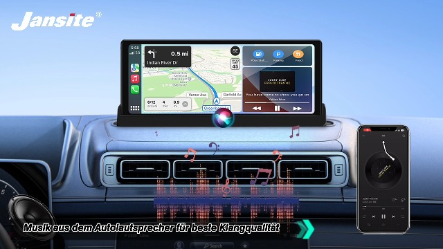 Jansite Carplay Screen Android Car with Custom Holder 10.26 inch GPS