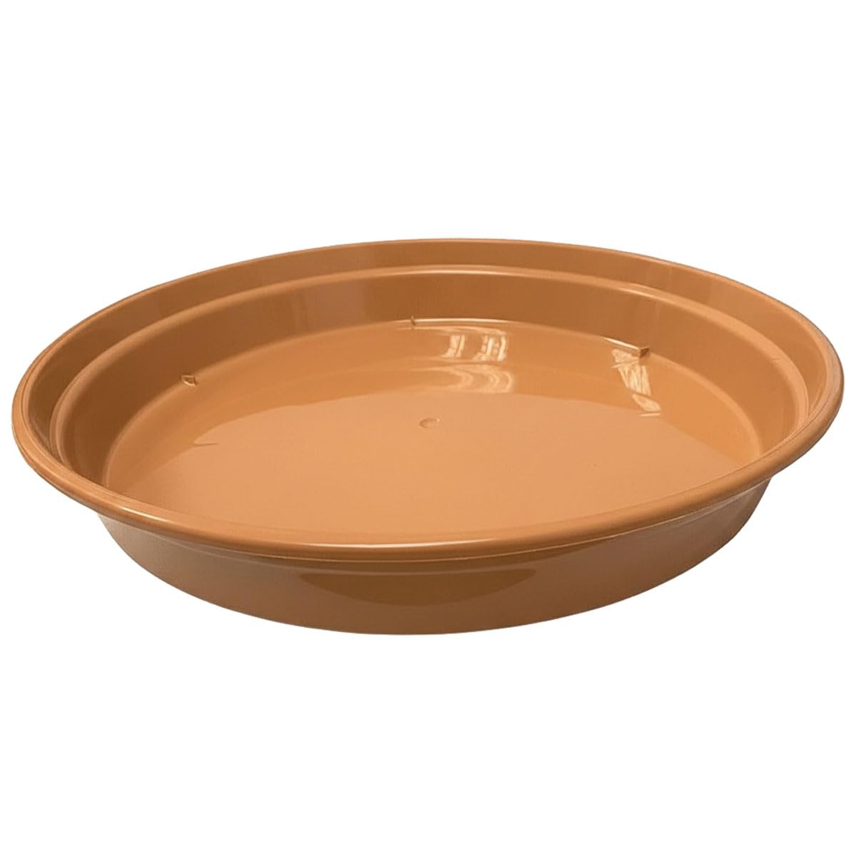 Gold Aquila Garden Pot Saucer 31 cm Terracotta Colour Plant Pot Drip Tray Durable Plastic Plant Base Tray for Indoor & Outdoor Flower Pots Protects Surfaces & Prevents Water Spills.