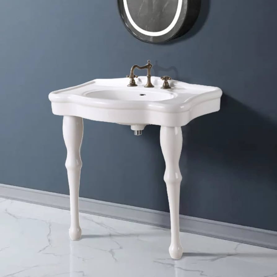 Jasmine White Console Bathroom Sink 32.5 Jasmine White Console Bathroom Sink 32.5