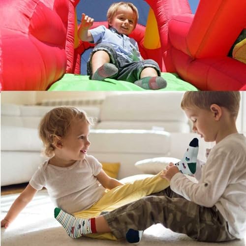Image of NEOBABY Cotton Anti Slip Grip Socks for Kids Boys & Girls (Assorted Random Designs)