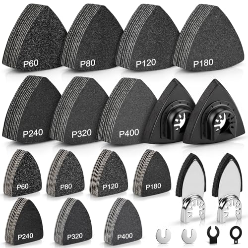 Wewink Plus 148Pcs Wet Dry Oscillating Tool Sanding Pad Kit