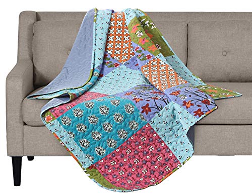 Slpr All Is Bright Quilted Throw Blanket - 50" X 60" | Summer Lap Quilt For Couch And Bed #TOP26