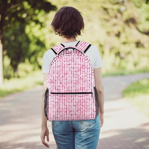 Sac à dos d'école imprimé cœur sans couture multicolore 40cm