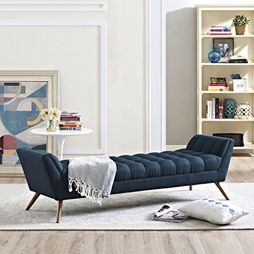 Modway Response Upholstered Fabric Bench In Azure #TOP1