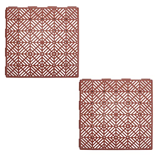 Yardwe 2Pcs Encravamento Pisos Mat Non- Slip Piscina Pátio Varanda Quintal Área Pet Lavadora Pad par