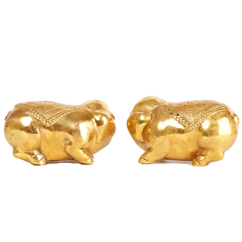 SnamicE ornaments pure brass zodiac pig statues,chinese decor figurine for home and office,wealth and good luck sculpture,