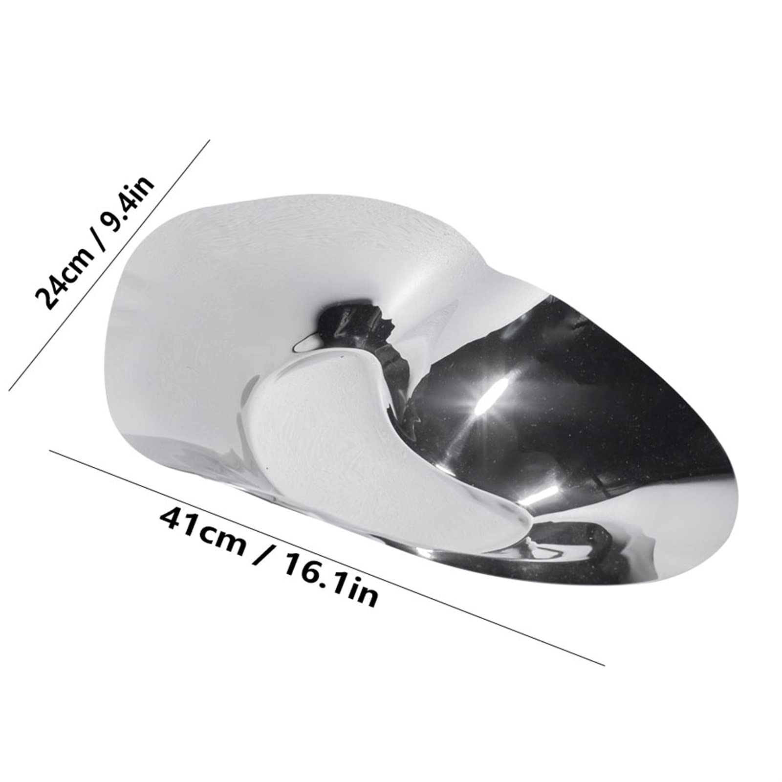 Fruttiera In Acciaio Inox Cromato Com-four - 32x30x12.5 Cm Per Frutta E Decorazioni - Foto 2