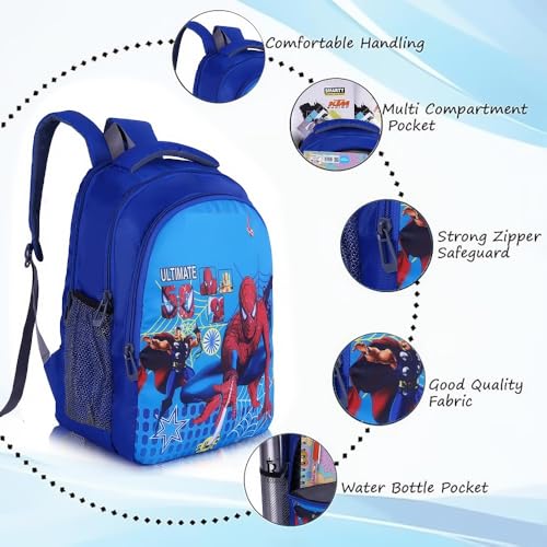 Image of GOOD STAR Polyester kids Primary School Backpack, 30 Litres, Cartoon Print, for Nursery to 5th Standard Boys and Girls Tuition Lightweight cartoon Bag
