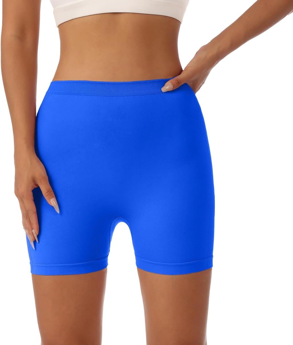 Womens Workout Shorts V-Back Scrunch Butt High Waist Seamless Yoga Shorts Tummy Control Booty Lifting Gym Short