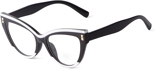 KFPH Stylish Cat Eye Glasses Blue Light Glasses Non Prescription Frames for Women Computer Reading Glasses Anti Glare & UV