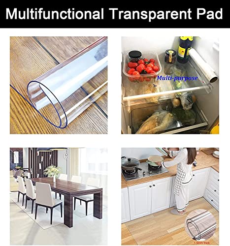 Tapis de chaise plastique transparent imperméable antidérapant long pour sol