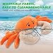 Winltendty Crab Shoulder Plush Toy with Magnet, Sea Animal Stuffed Animals Toy for Kids, Birthday Christmas Thanksgiving Gifts for Boys and Girls Party Decoration