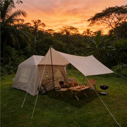 Carpa Inflable para Camping 4 Personas Impermeable y Resistente al Viento miniatura 1