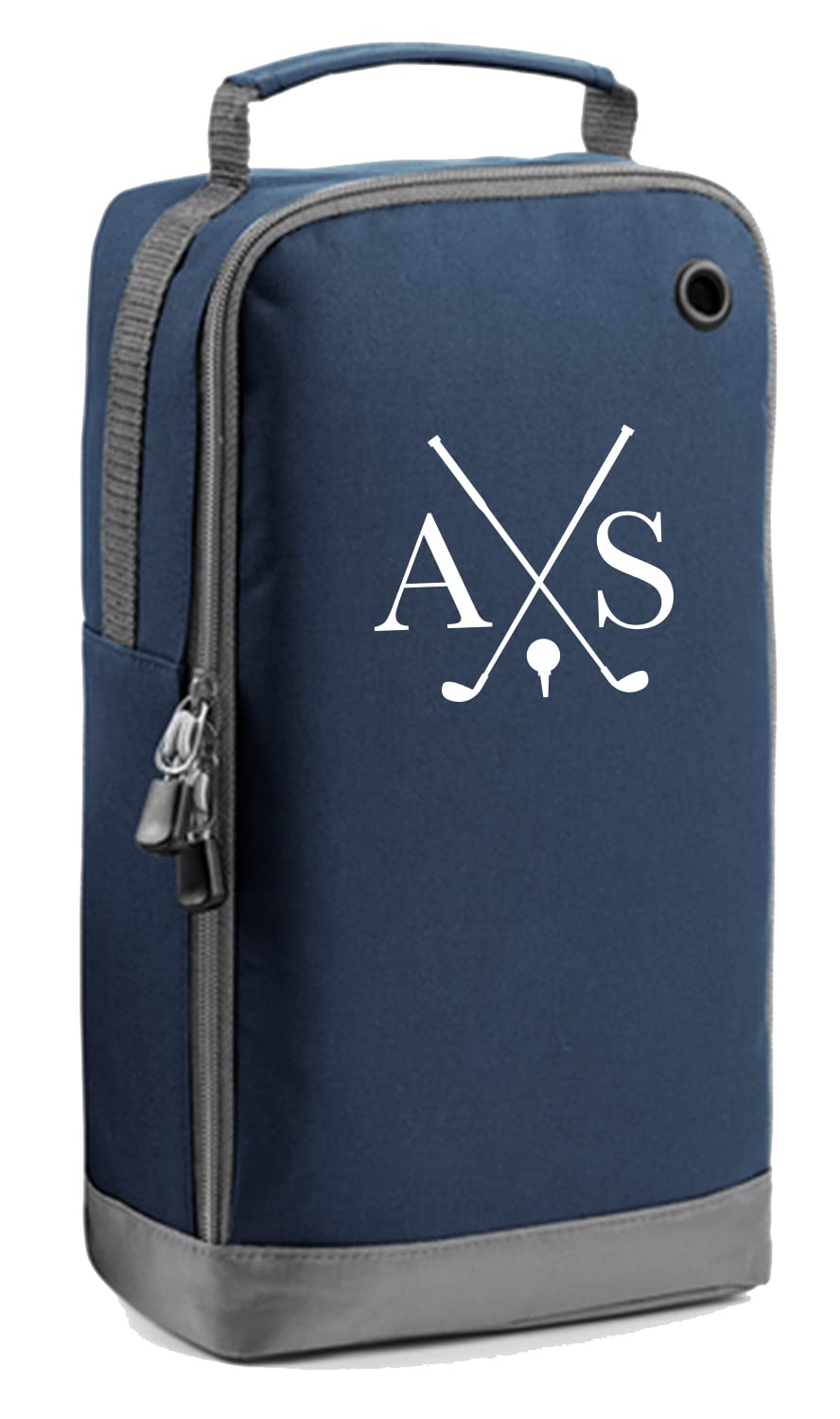Personalised Golf Bag Golfing Kit Custom Initials Sports Bags for Men Women Mum Dad Father's Day Gift (Navy-Silver)