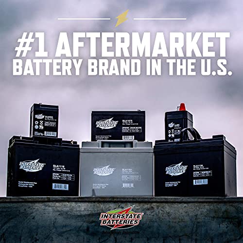 Image of Interstate Batteries 12V 35Ah Deep Cycle Battery & Battery Trickle Charger 12v 1.0 Amp (SLA) Sealed Lead Acid Battery (AGM) Insert Terminals (DCM0035)